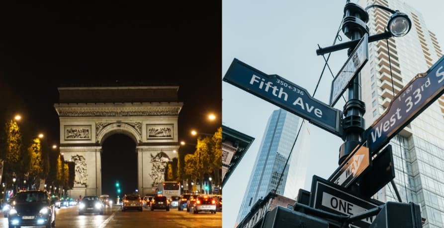 Champs Élysées vs Fifth Avenue