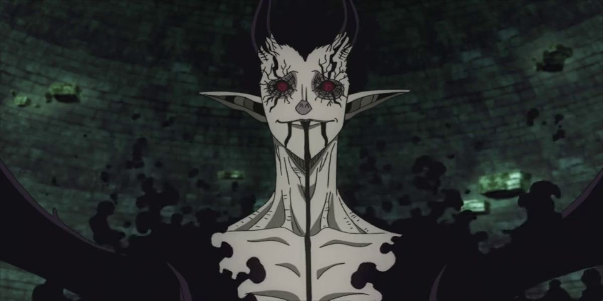 Zagred the Devil stares ahead intensely in Black Clover