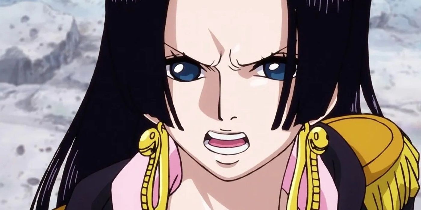 Boa Hancock in a serious pose, showcasing her determination and strength