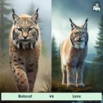 Comparison of human and lynx sizes in a natural setting