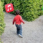 Woman using apple music on her phone