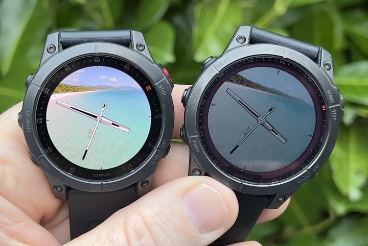 Garmin Epix display compare