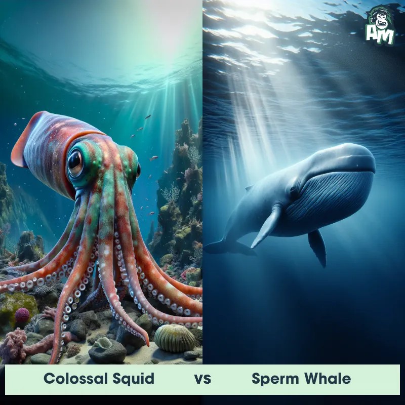 Colossal Squid vs Sperm Whale