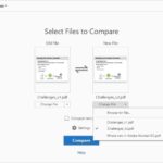 Selecting Files to Compare in Adobe Acrobat