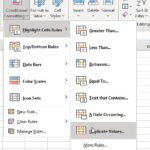 Selecting Duplicate Values with Conditional Formatting