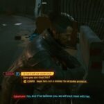 A corpo dialogue option with Takemura