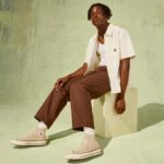 man wearing converse shoes