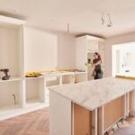 Quartz countertop with clean design