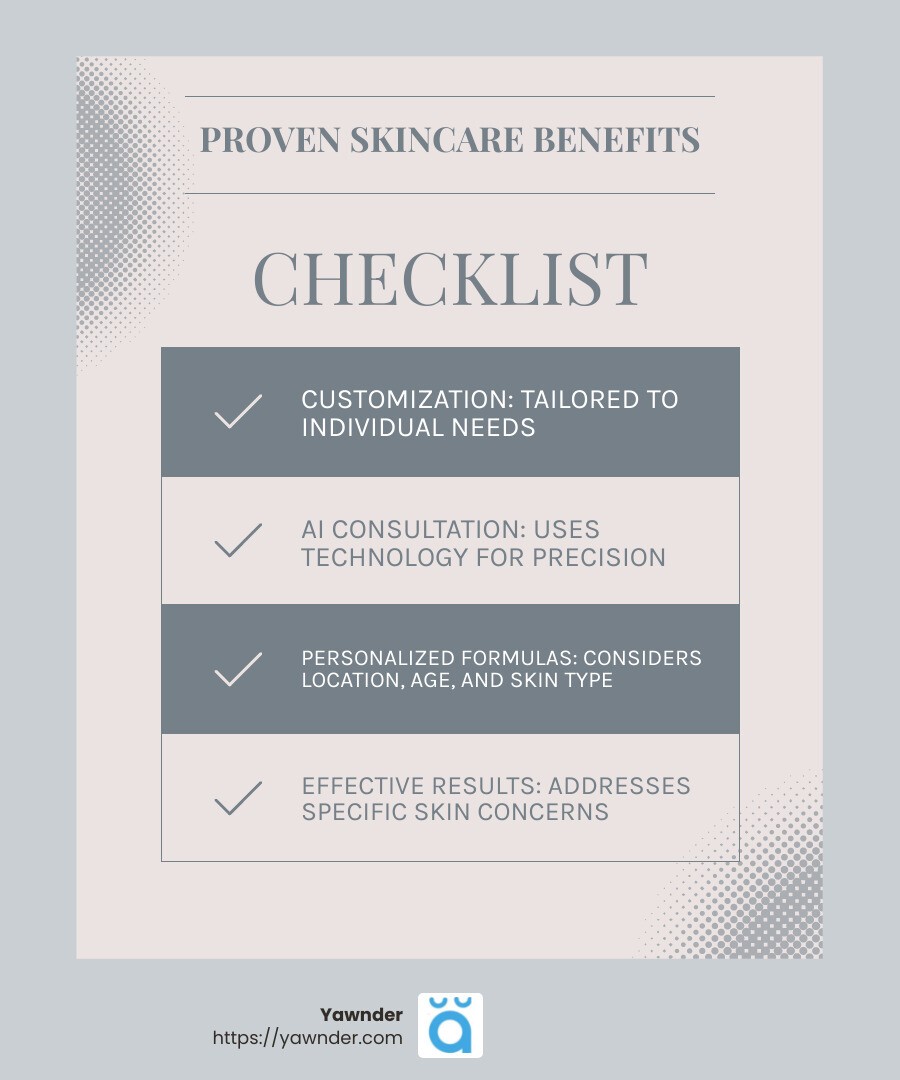Best Pick skincare solutions - Proven Skincare Review - Rodan and Fields Alternatives infographic checklist-light-blue-grey