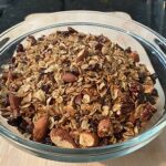 Dried Spent Grain on Baking Sheet