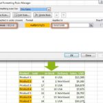 Excel conditional formatting rule to highlight cells based on another cell