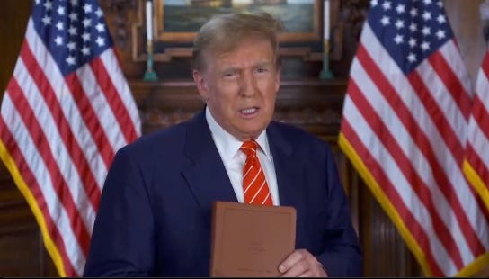 Donald Trump comparing himself to Jesus Christ