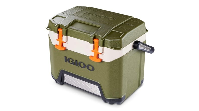 Igloo BMX cooler against a white background, emphasizing its compact design