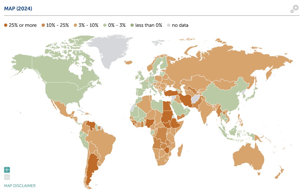 IMF 2024 inflation map