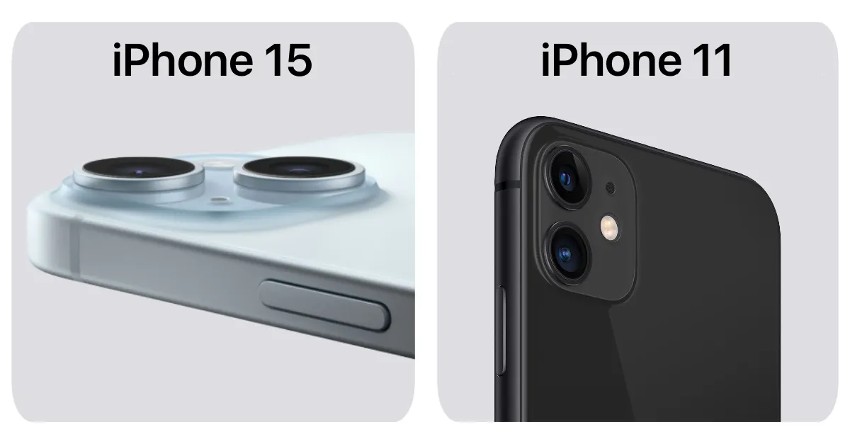 iPhone 11 showcasing its dual-camera setup and classic design