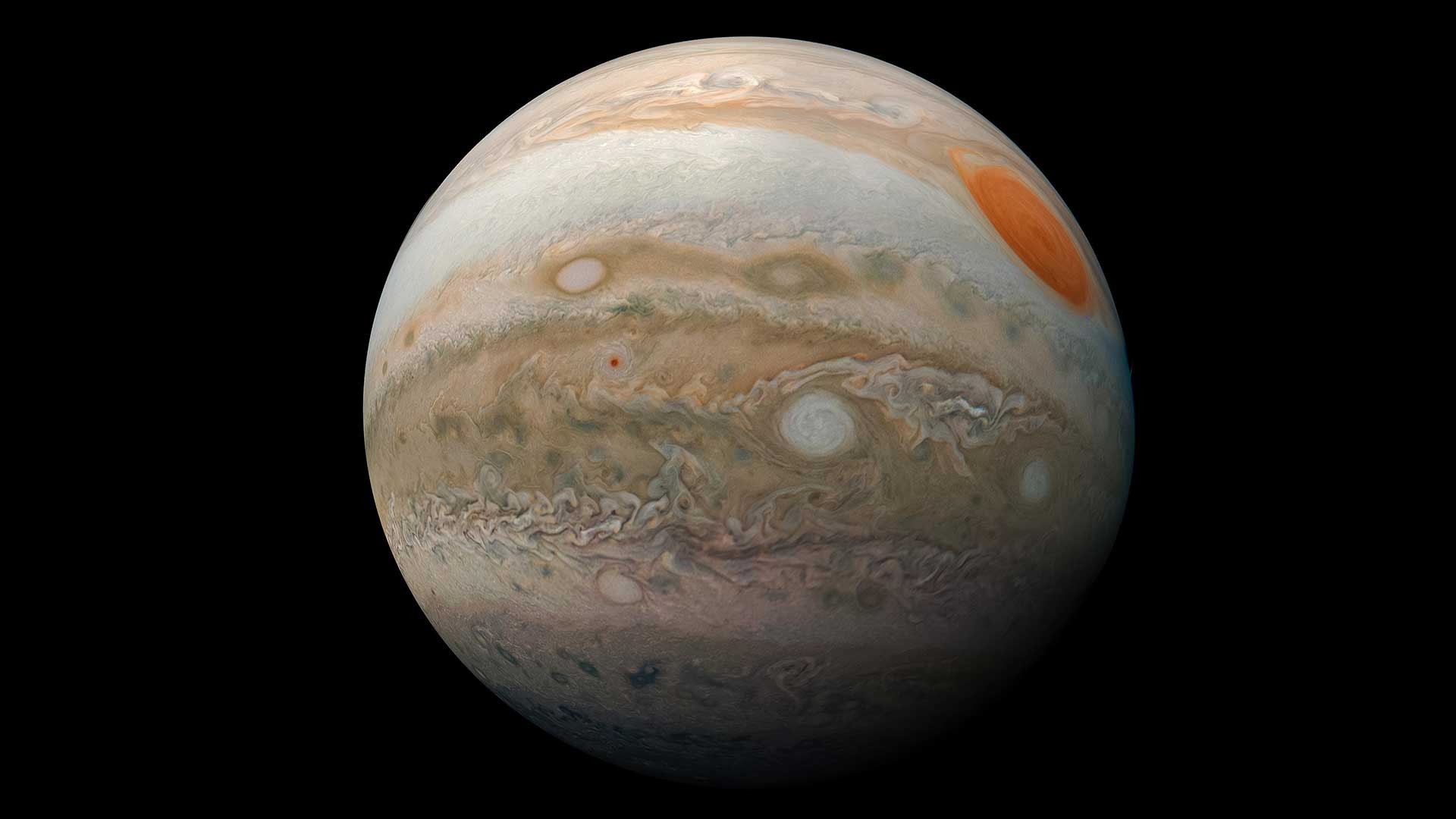 Jupiter Compared to Earth Size