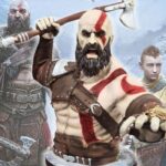 Kratos cake figure with his axe