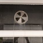 UK window vent with plastic circle and fins