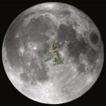 Comparison of surface features between Earth and the Moon