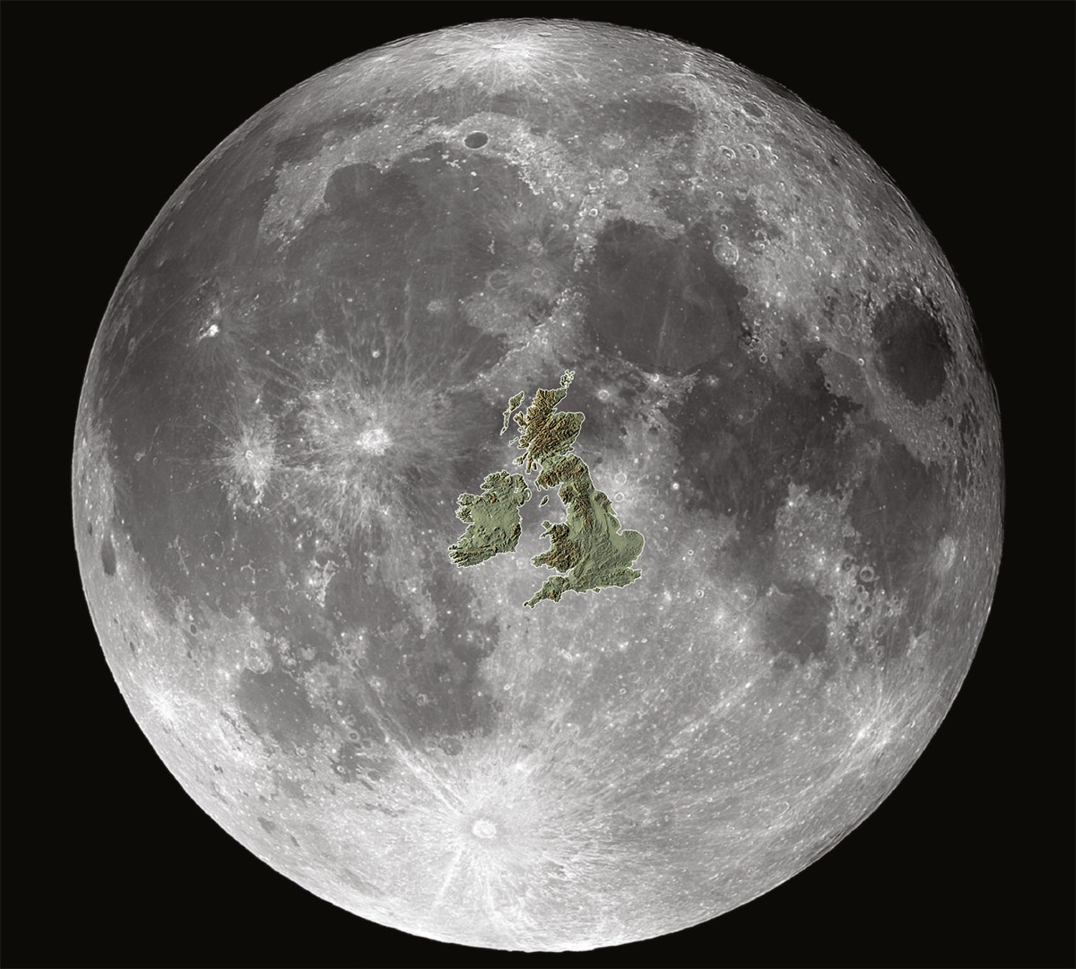 Comparison of surface features between Earth and the Moon