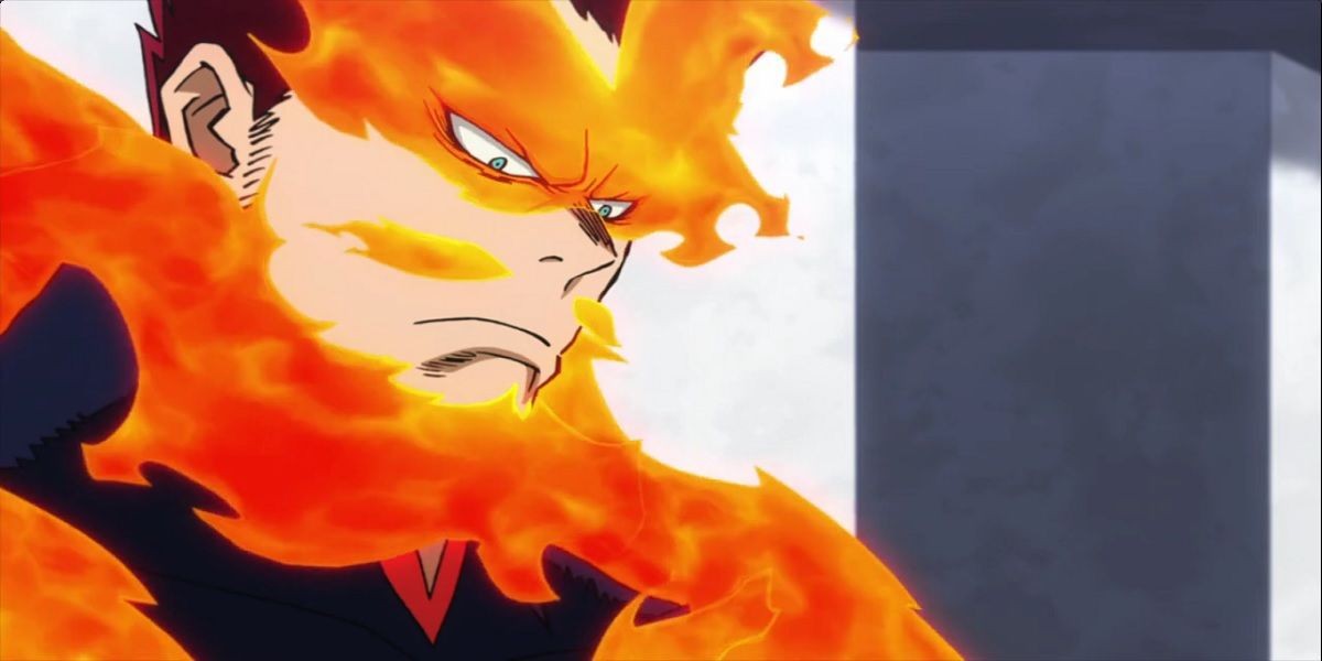 Endeavor looking angry in My Hero Academia