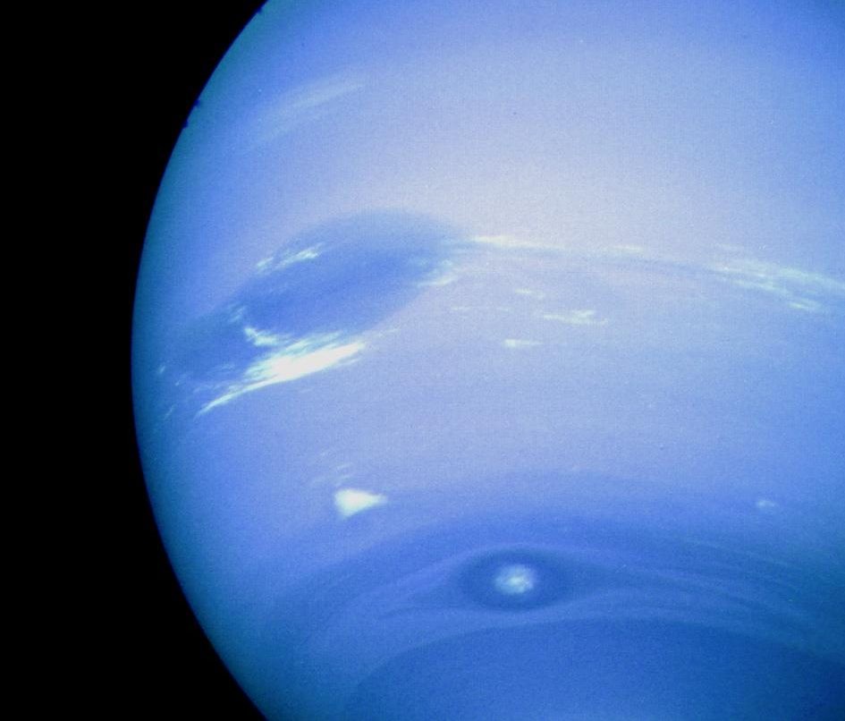 Blue Neptune from space