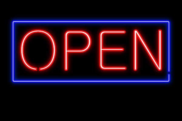 Open Neon Sign