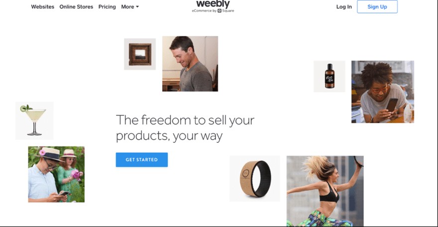 Example of a site with a Weebly ad displayed