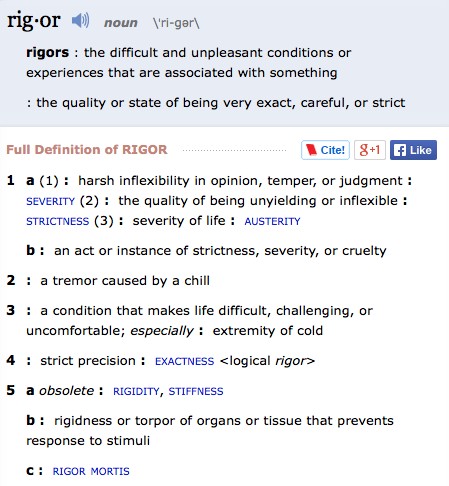 Definition of Rigor