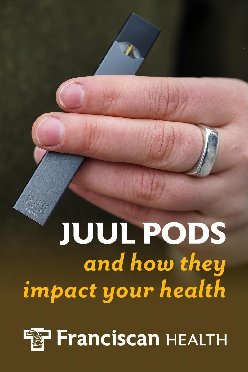 Close-up of JUUL pods