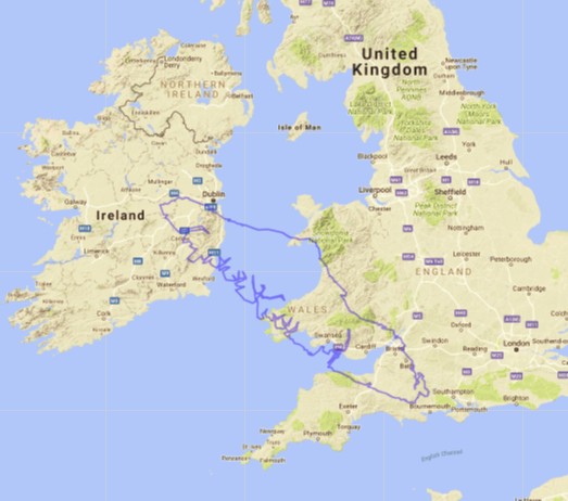 Map of Vancouver Island compared to Wales