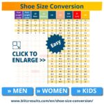 Shoe size conversion chart