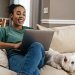 Dog receiving flea and tick treatment