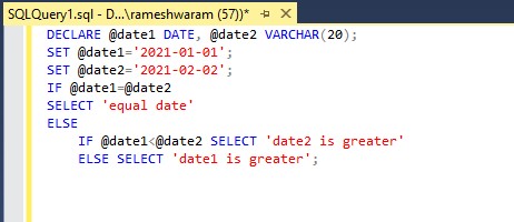 SQL Date Comparison Example