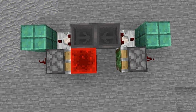 Sticky Piston with Redstone block