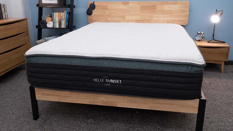 Helix Sunset Luxe Mattress showcasing plush construction