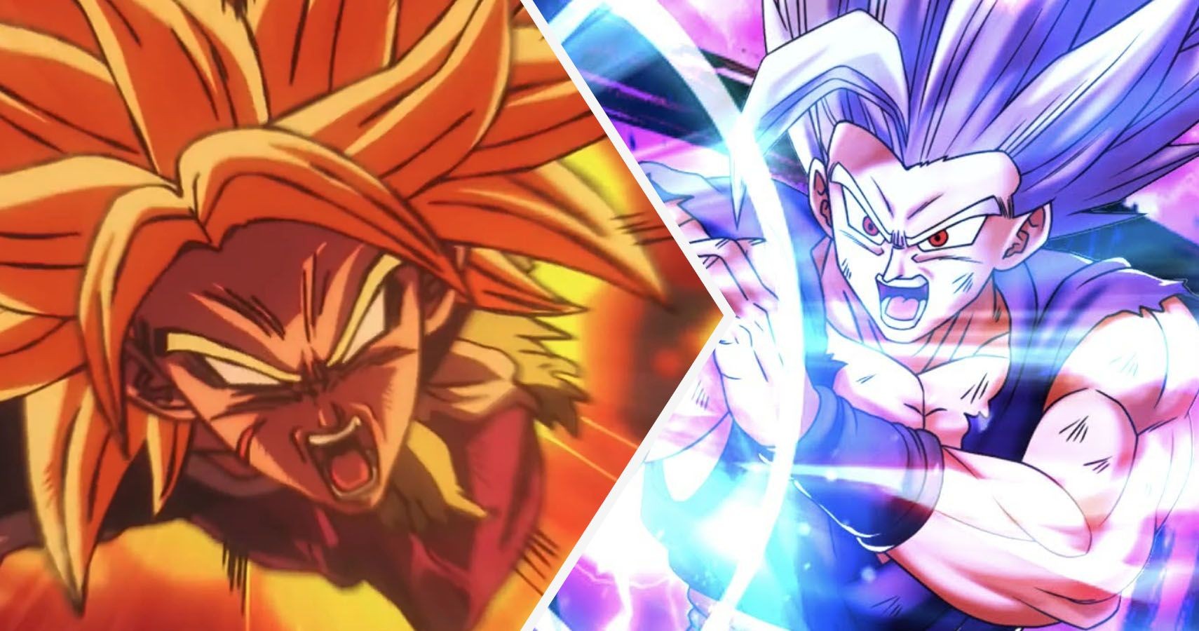 Super Saiyan Broly fighting Gohan Beast
