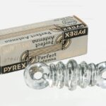 Vintage Pyrex baking dish, showcasing its heat-resistant glass