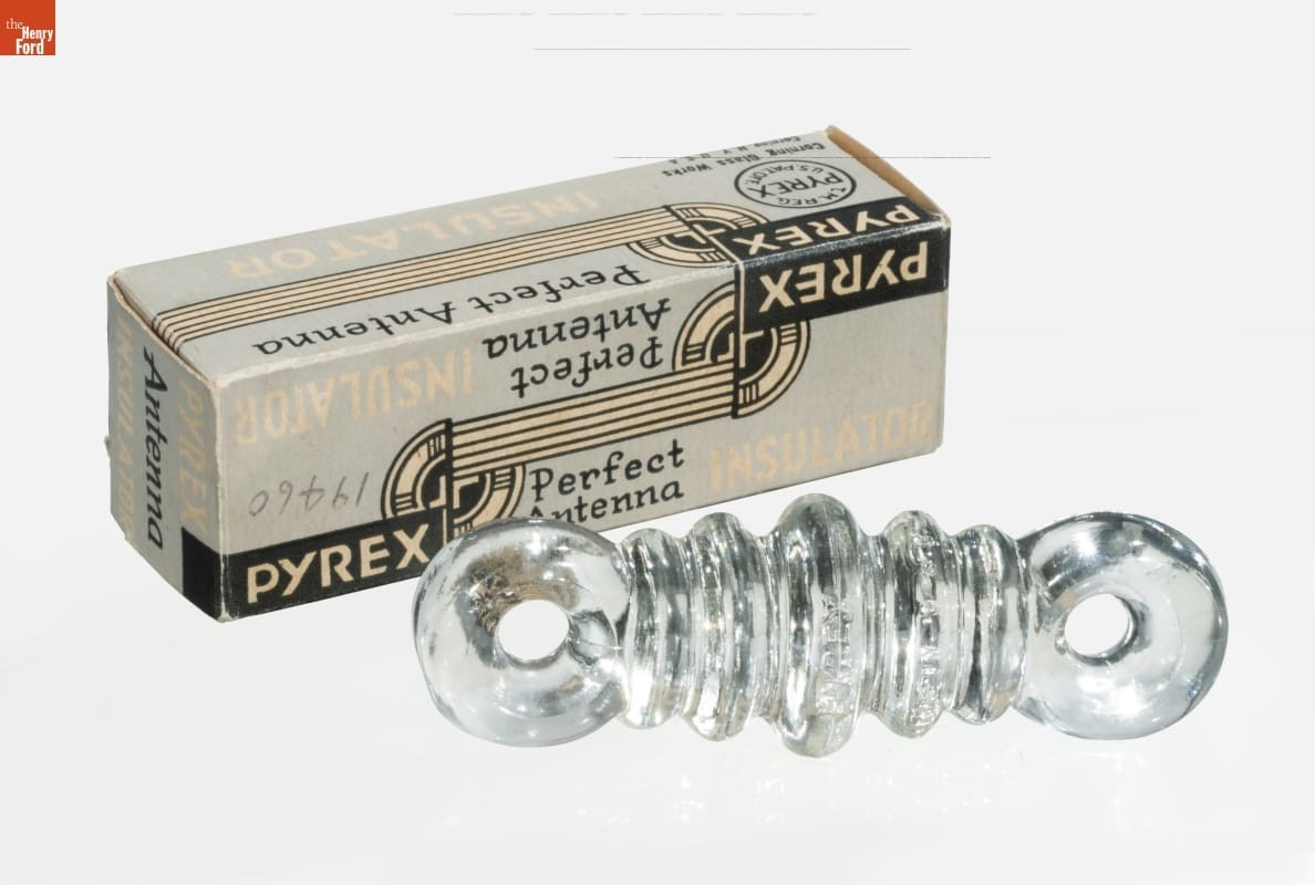Vintage Pyrex baking dish, showcasing its heat-resistant glass
