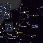 Chart showing the location of hypergiant star VY Canis Majoris in the night sky