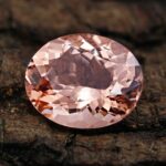 Morganite gem with a delicate pink hue