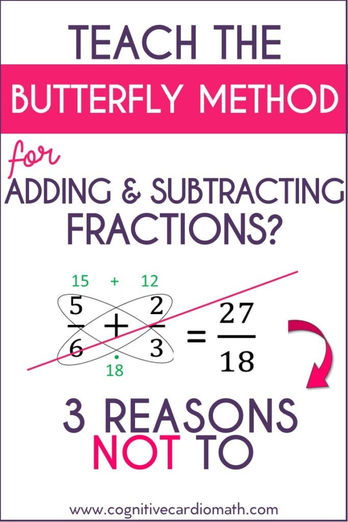 Butterfly method example comparing two fractions using cross multiplication.