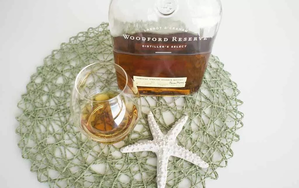Woodford Reserve Straight Bourbon with glass