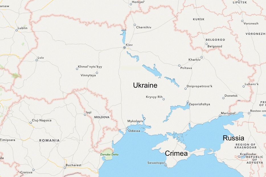 Crimea compared to UK